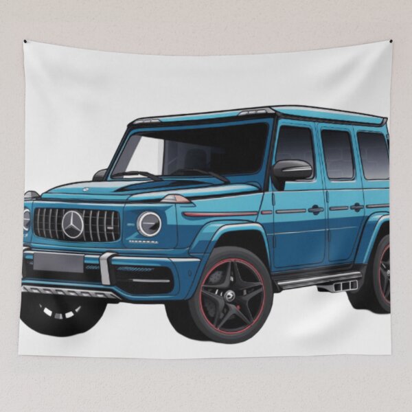 Item preview, G class g wagon blue car designed and sold by Nagikseyanart.