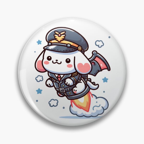 Item preview, Kawaii Precious Cerberus With Pilot Hat designed and sold by CanvasCutie.