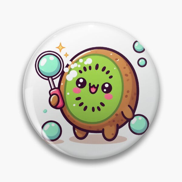 Item preview, Kawaii Kiwi With Bubble Wand designed and sold by CanvasCutie.