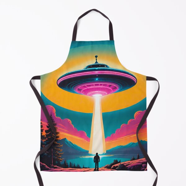 Item preview, Extraterrestrial Encounter: UFO Hovering Over Lake with Beam designed and sold by GrizzlyCollective.