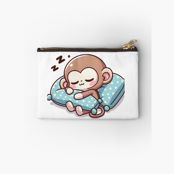 Item preview, Kawaii Monkey With Pillow designed and sold by CanvasCutie.