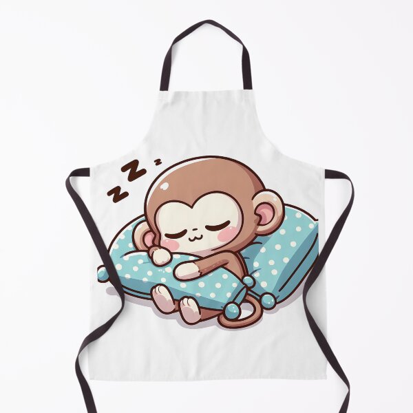 Item preview, Kawaii Monkey With Pillow designed and sold by CanvasCutie.