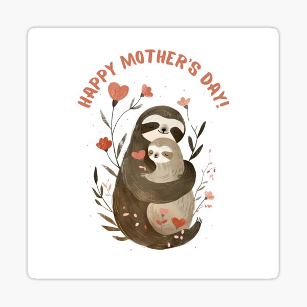 Item preview, Mother's Day Sloth Mama& Her Baby designed and sold by GolDreamShop.