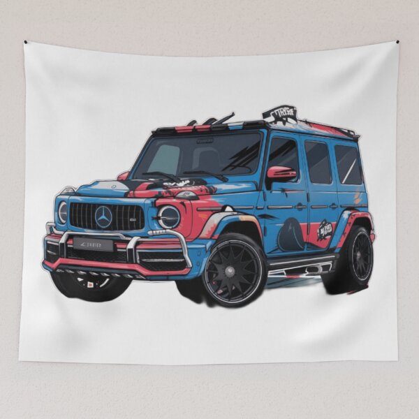 Item preview, G class g wagon blue & red designed and sold by Nagikseyanart.