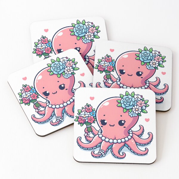 Item preview, Kawaii Octopus: A Pearl Necklace designed and sold by CanvasCutie.
