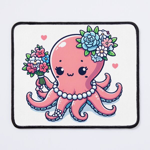 Item preview, Kawaii Octopus: A Pearl Necklace designed and sold by CanvasCutie.