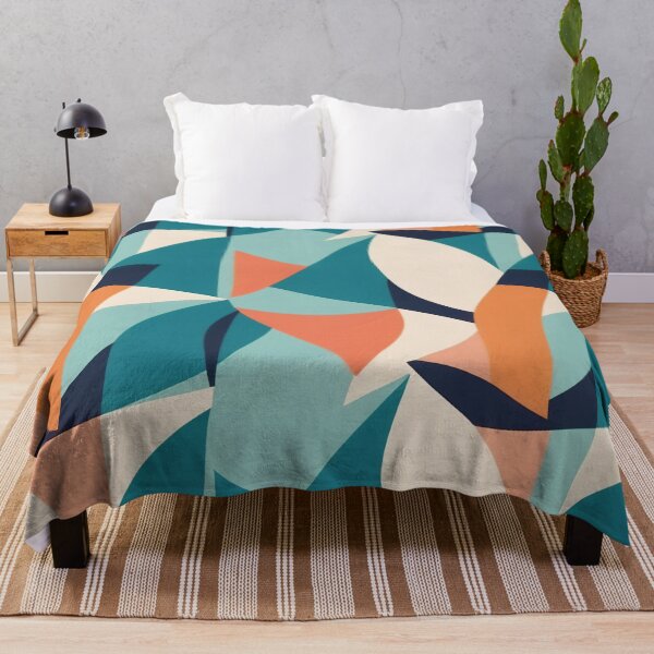 Item preview, Modern minimalist pattern, A symmetrical and repetitive pattern of abstract leaf-like shapes designed and sold by yeekazar.