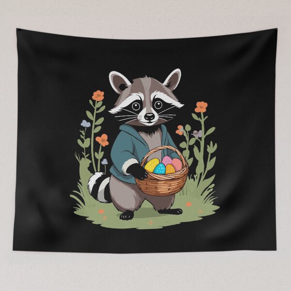 Item preview, Funny raccoon costume cute Easter eggs designed and sold by LuminOrb.