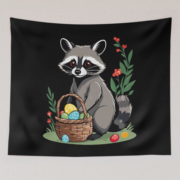 Item preview, Funny raccoon costume cute Easter eggs designed and sold by LuminOrb.