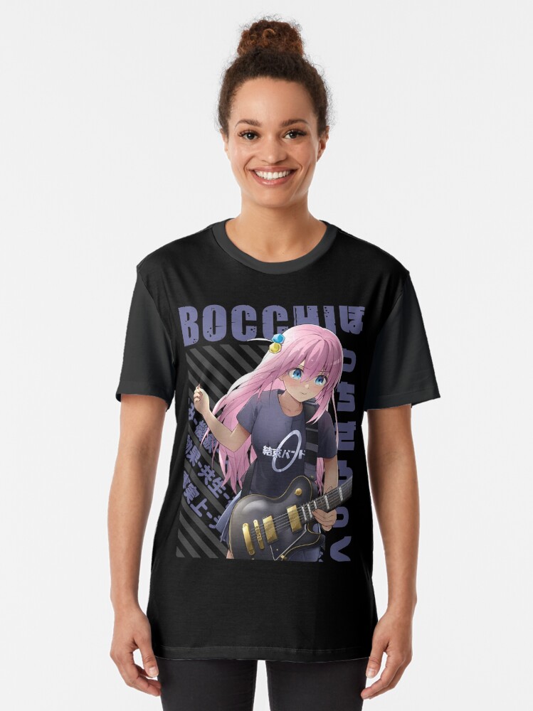 Aperçu 2 sur 5. T-shirt graphique avec l'œuvre Bocchi Le Rocher - Hitori Gotou créée et vendue par RobeSiebert.