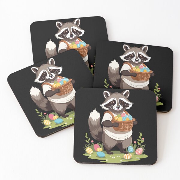 Item preview, Funny raccoon Easter bunny cute costume designed and sold by LuminOrb.