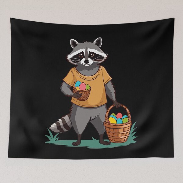 Item preview, Funny raccoon costume cute Easter eggs designed and sold by LuminOrb.