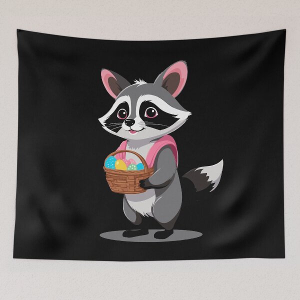 Item preview, Funny raccoon costume cute Easter eggs designed and sold by LuminOrb.