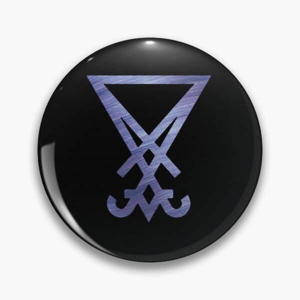 Item preview, blue brushed metal Lord Lucifer sigil designed and sold by Zevy-Darling.