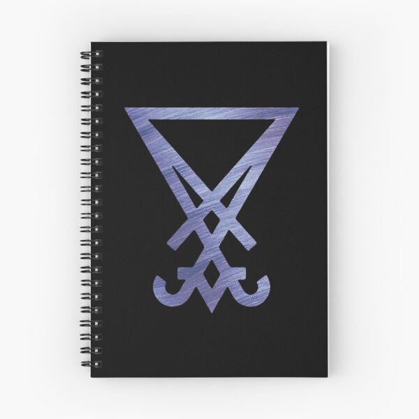 Item preview, blue brushed metal Lord Lucifer sigil designed and sold by Zevy-Darling.