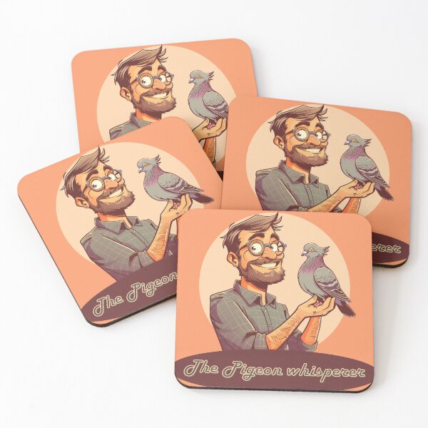 Item preview, Proud pigeon lover whisperer with glasses and beard designed and sold by Pigeonarchy.