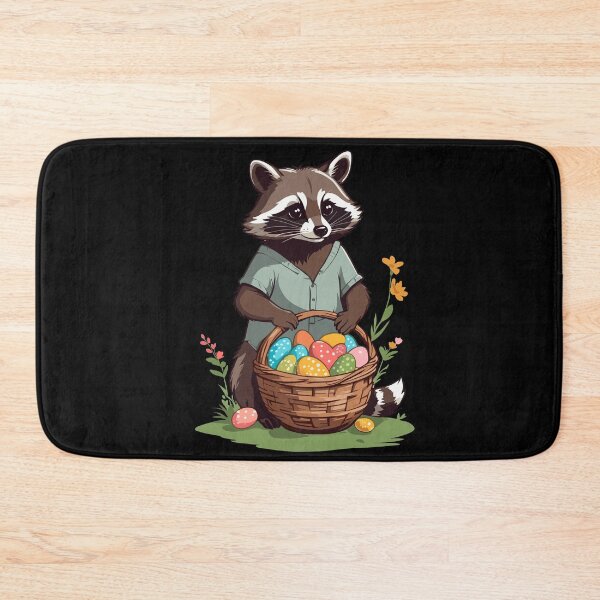 Item preview, Funny raccoon Easter bunny & Easter eggs design designed and sold by LuminOrb.