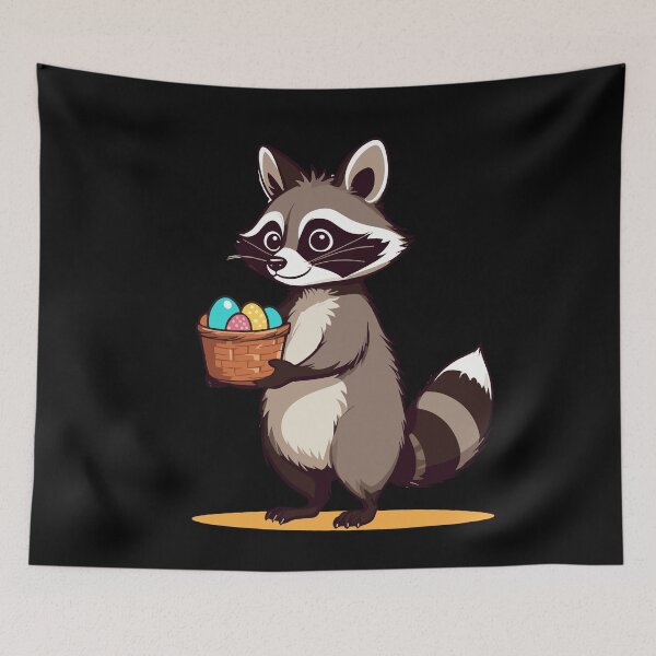 Item preview, Funny raccoon costume with Easter eggs design designed and sold by LuminOrb.