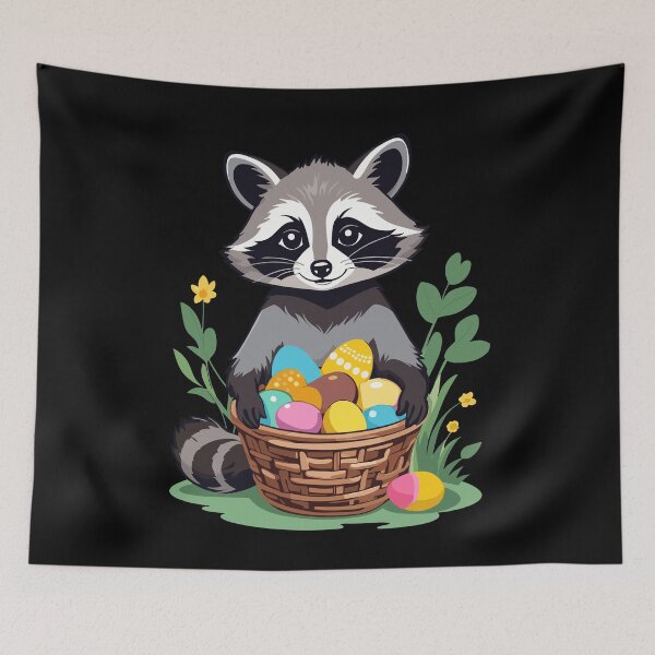 Item preview, Funny raccoon costume cute Easter eggs designed and sold by LuminOrb.