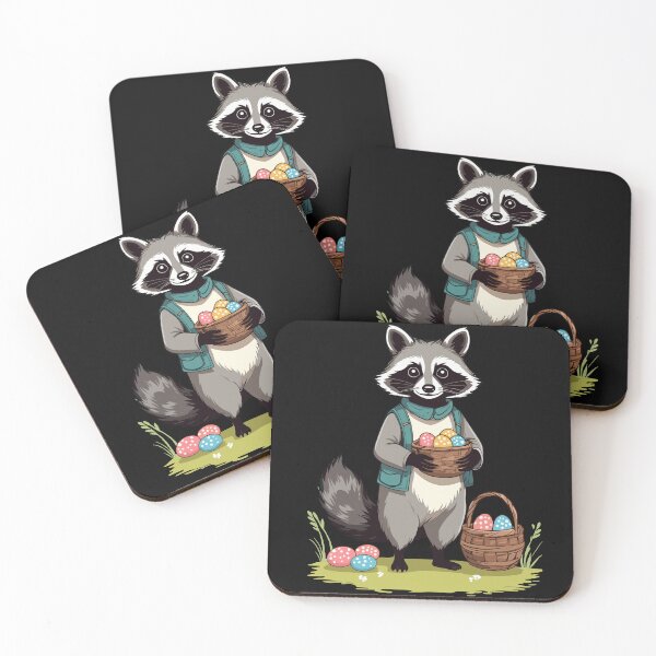 Item preview, Funny cute raccoon costume Easter eggs designed and sold by LuminOrb.