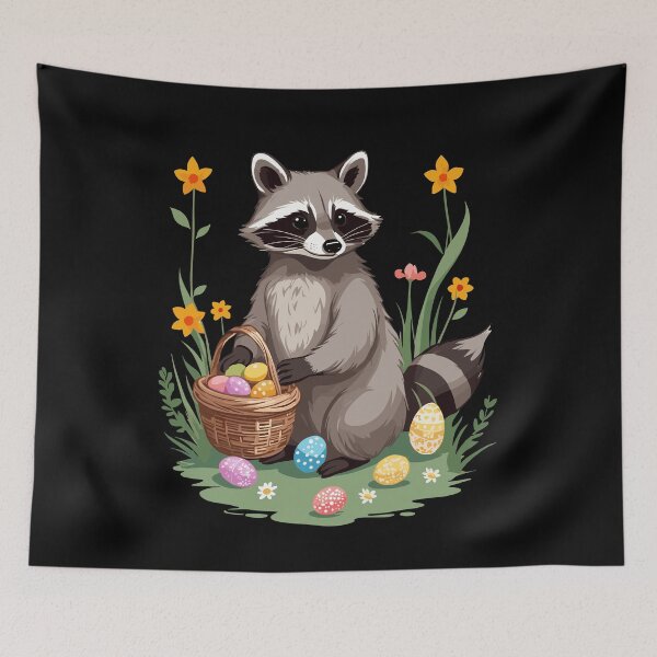 Item preview, Funny raccoon costume cute Easter eggs designed and sold by LuminOrb.
