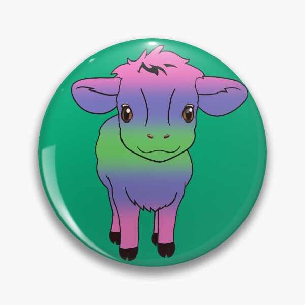Item preview, Cute Trigender Pride Flag Cow, Kawaii Trigender Pride Design designed and sold by Travelslightly.