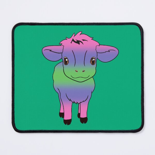 Item preview, Cute Trigender Pride Flag Cow, Kawaii Trigender Pride Design designed and sold by Travelslightly.