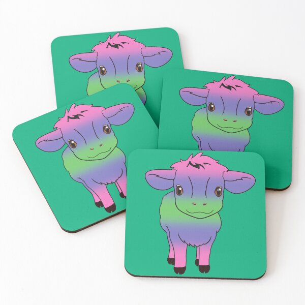 Item preview, Cute Trigender Pride Flag Cow, Kawaii Trigender Pride Design designed and sold by Travelslightly.