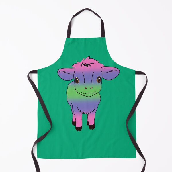 Item preview, Cute Trigender Pride Flag Cow, Kawaii Trigender Pride Design designed and sold by Travelslightly.