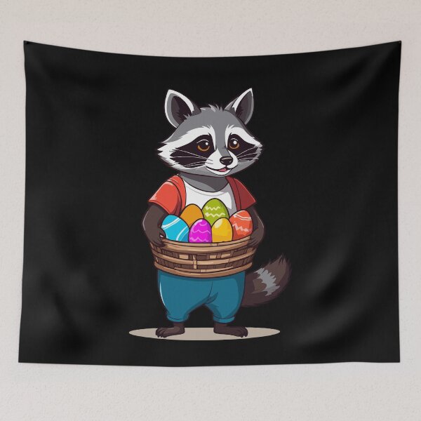 Item preview, Funny raccoon costume cute Easter eggs designed and sold by LuminOrb.