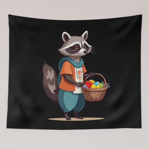 Item preview, Funny Raccoon Easter Bunny Cute Easter Eggs designed and sold by LuminOrb.