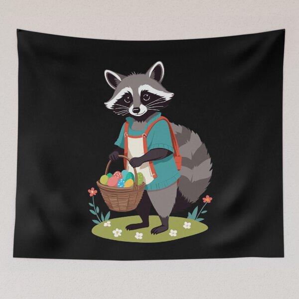 Item preview, Funny raccoon costume cute Easter eggs designed and sold by LuminOrb.