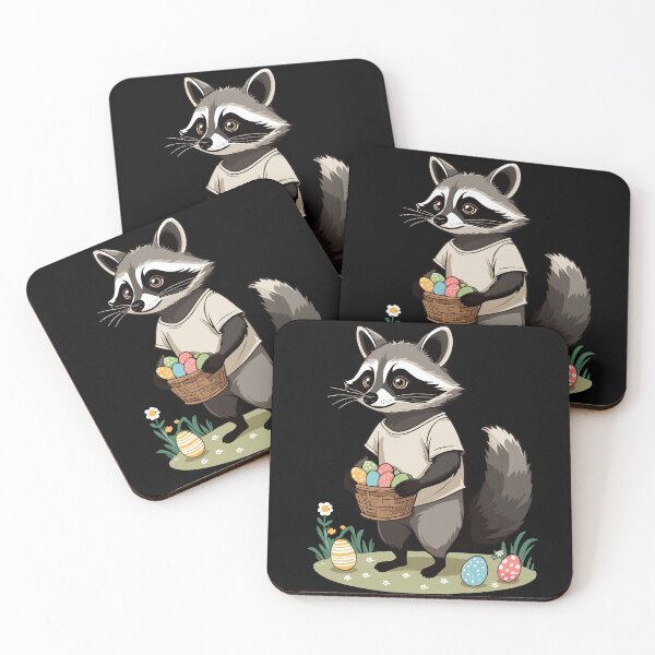 Item preview, Funny raccoon Easter bunny cute costume designed and sold by LuminOrb.