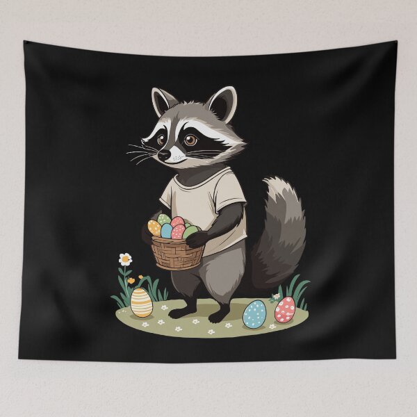 Item preview, Funny raccoon Easter bunny cute costume designed and sold by LuminOrb.