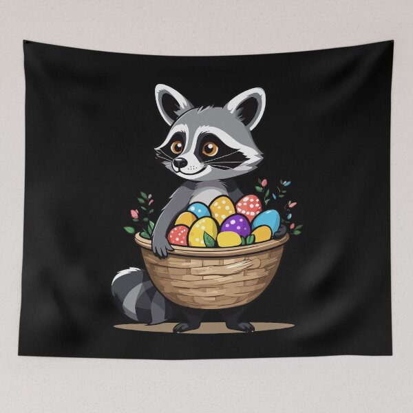Item preview, Funny raccoon costume cute Easter eggs designed and sold by LuminOrb.