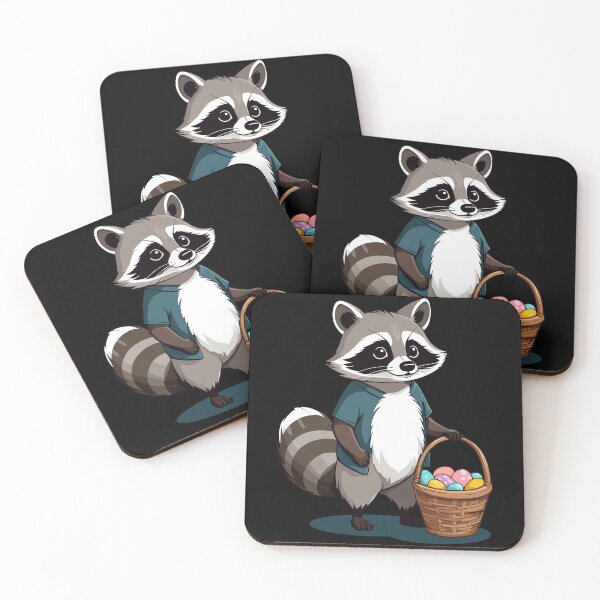 Item preview, Funny raccoon costume cute Easter eggs designed and sold by LuminOrb.