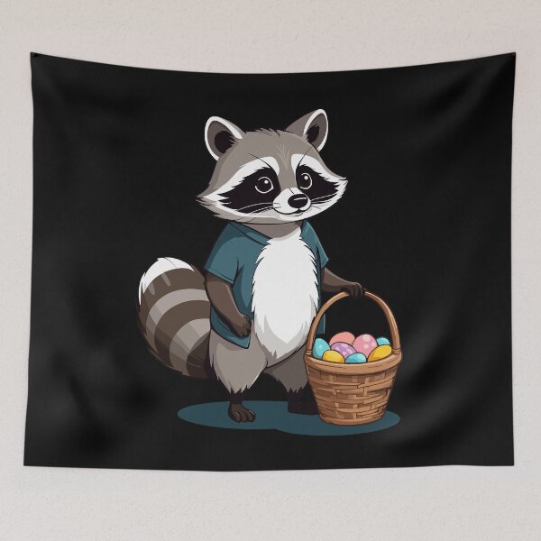 Item preview, Funny raccoon costume cute Easter eggs designed and sold by LuminOrb.