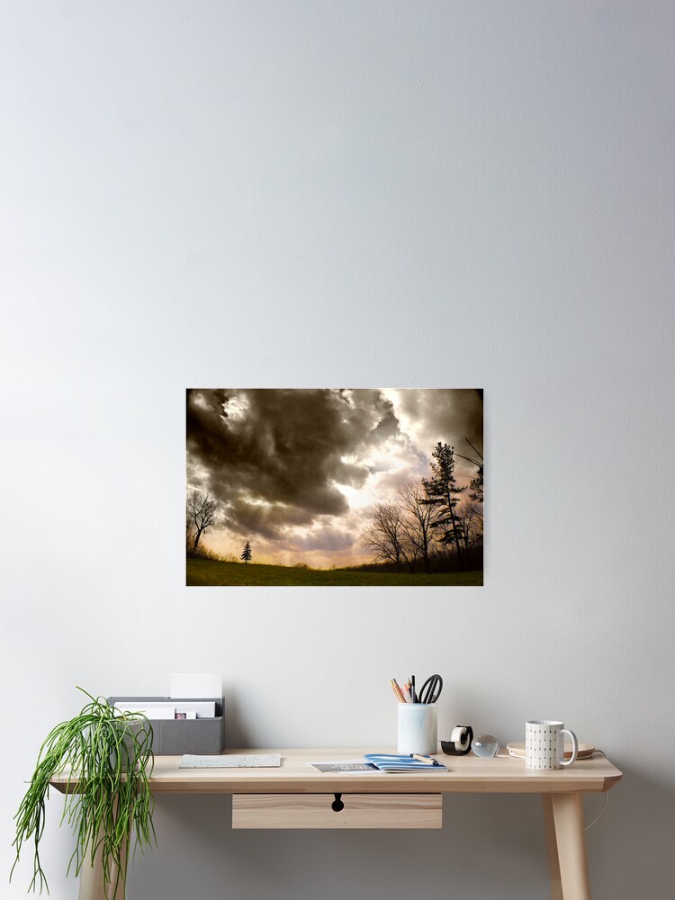 Thumbnail 2 of 3, Poster, Big Sky, Little Tree designed and sold by believer9.