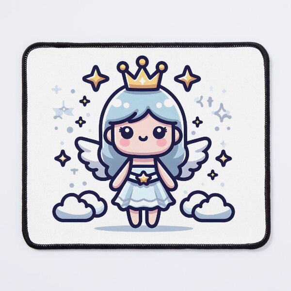 Item preview, Kawaii Blithe Angel With Celestial Crown designed and sold by CanvasCutie.
