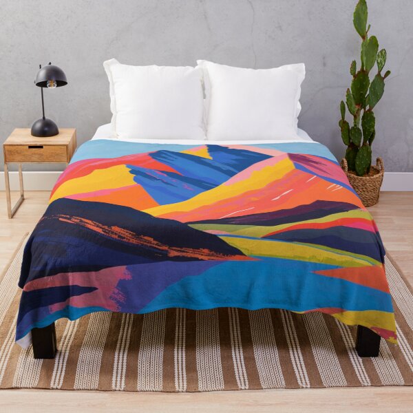 Item preview, Mountain landscape bold colour scheme Active Outdoors Inspired Art designed and sold by CDC40.