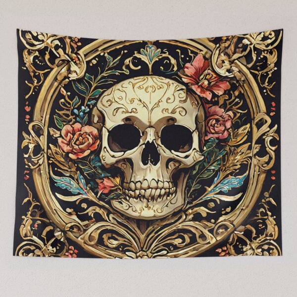 Item preview, Skull and Flowers designed and sold by NerdscapeDC.