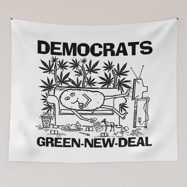 Item preview, DEMOCRATS ~ GREEN NEW DEAL ~ COUCH POTATO ~ (V-6-64) designed and sold by RodeoMalibu.