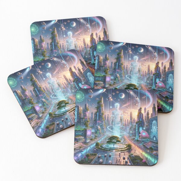 Item preview, Cyber-City Utopia designed and sold by CharlesScottArt.