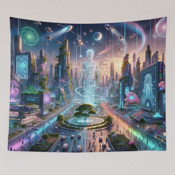 Item preview, Cyber-City Utopia designed and sold by CharlesScottArt.