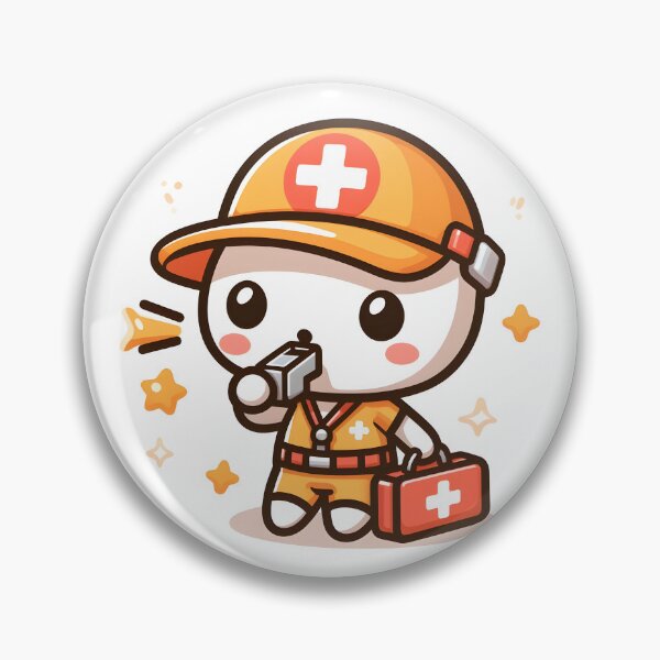 Item preview, Kawaii Lifeguard With Whistle designed and sold by CanvasCutie.