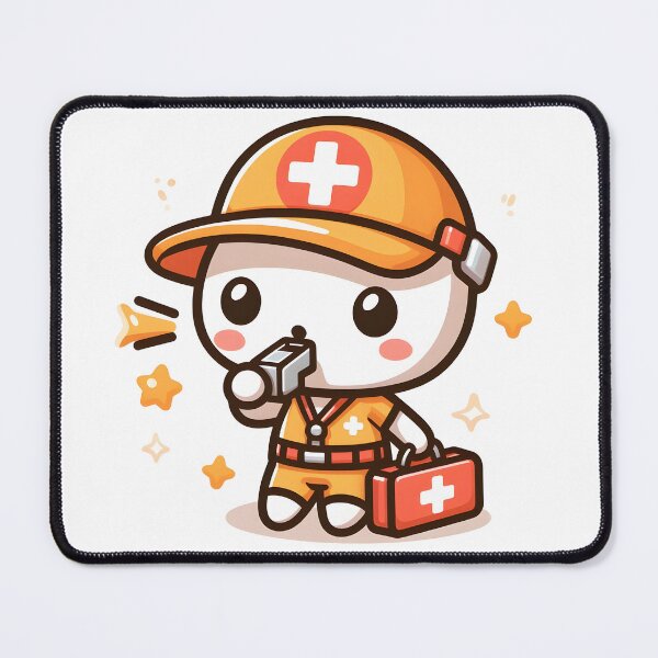 Item preview, Kawaii Lifeguard With Whistle designed and sold by CanvasCutie.