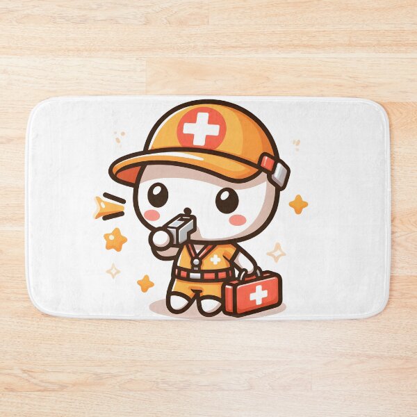 Item preview, Kawaii Lifeguard With Whistle designed and sold by CanvasCutie.