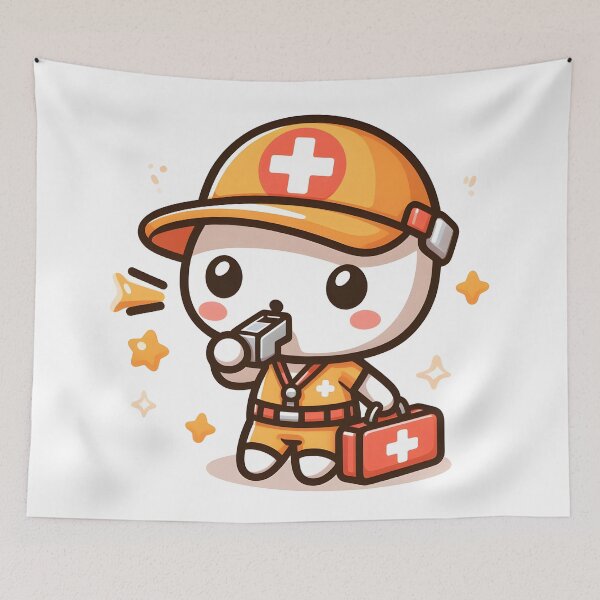 Item preview, Kawaii Lifeguard With Whistle designed and sold by CanvasCutie.