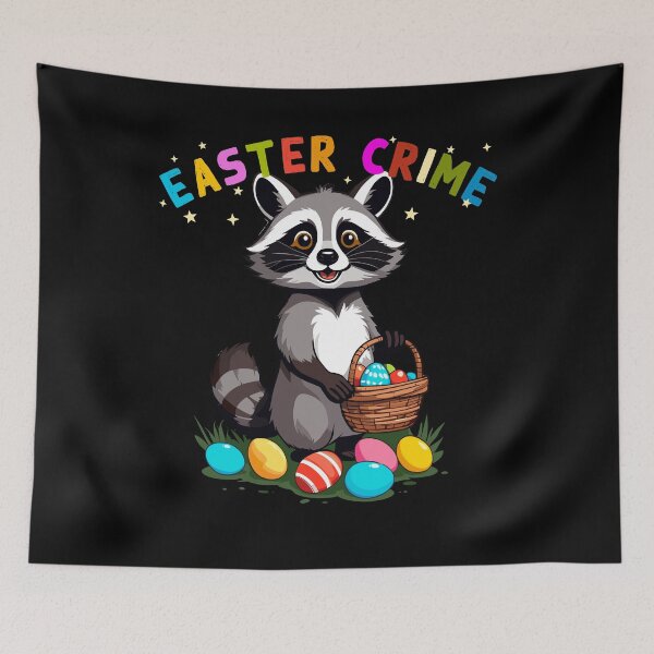 Item preview, Easter crime raccoon Easter bunny design designed and sold by LuminOrb.