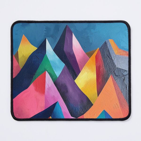 Item preview, Abstract mountain peaks bold contrasting colours Active Outdoors Inspired Art designed and sold by CDC40.
